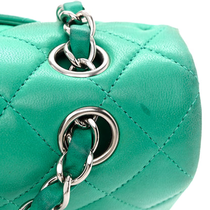 Chanel Lambskin Quilted Medium Double Flap Green 13 of 13