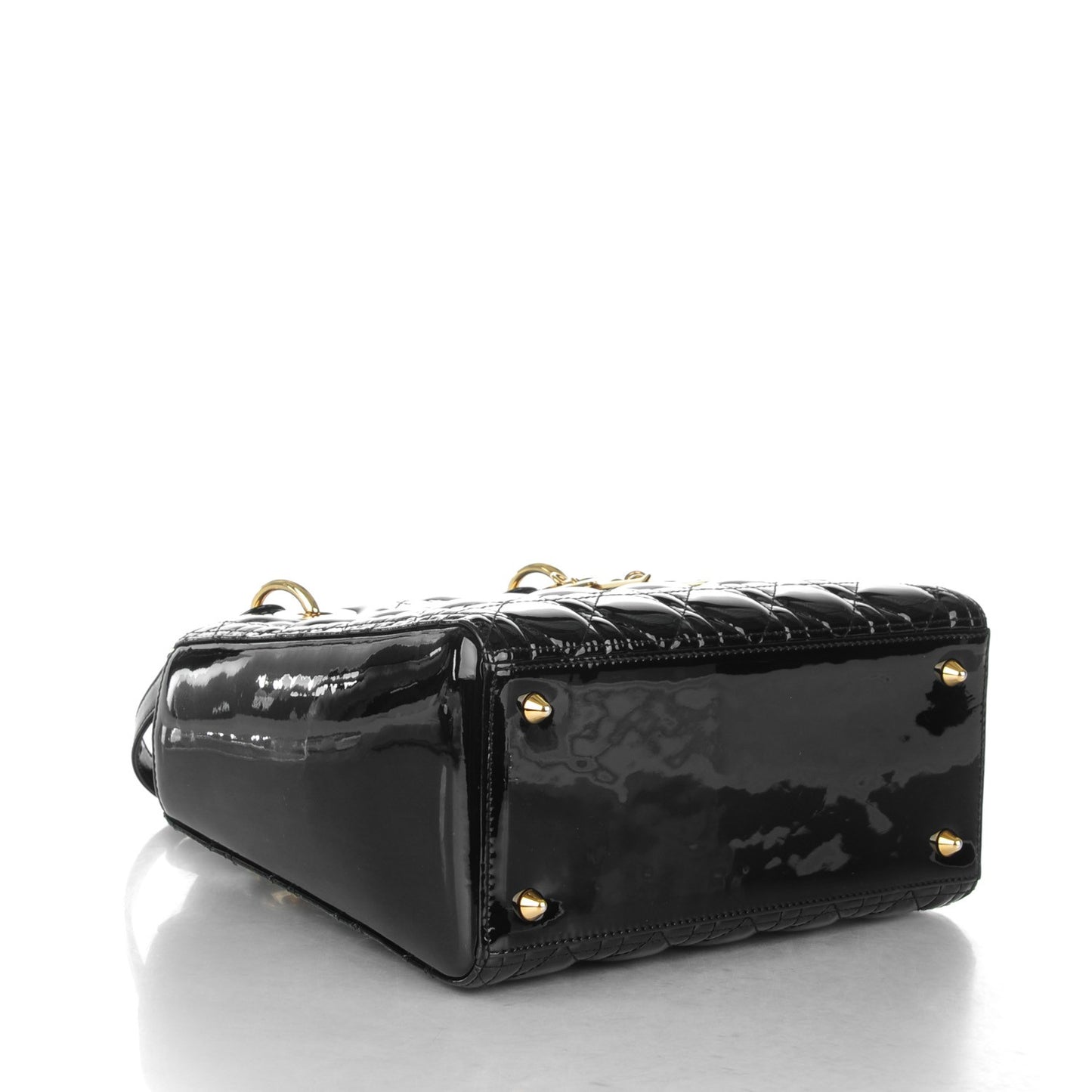 Patent Cannage Medium Lady Dior Black