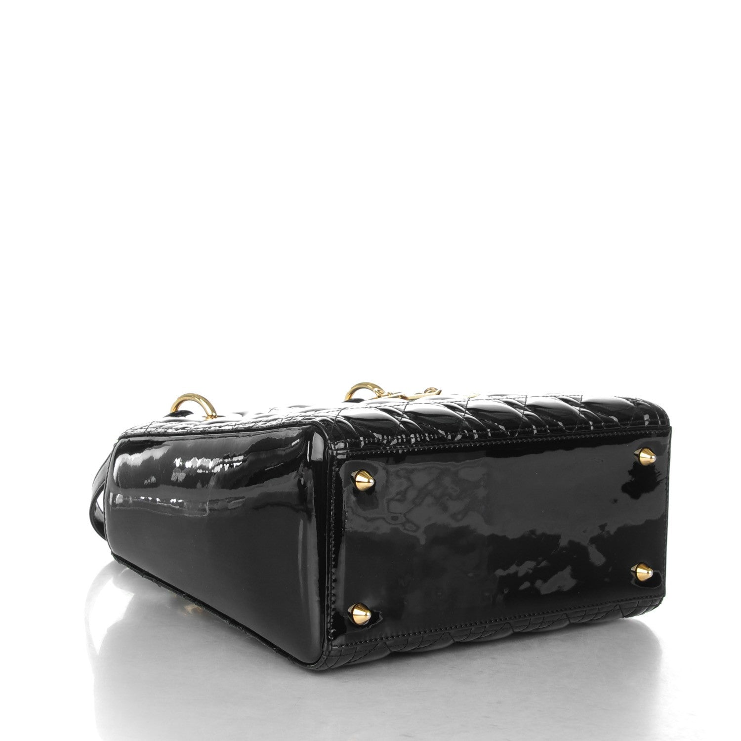 Christian Dior Patent Cannage Medium Lady Dior Black 4 of 6