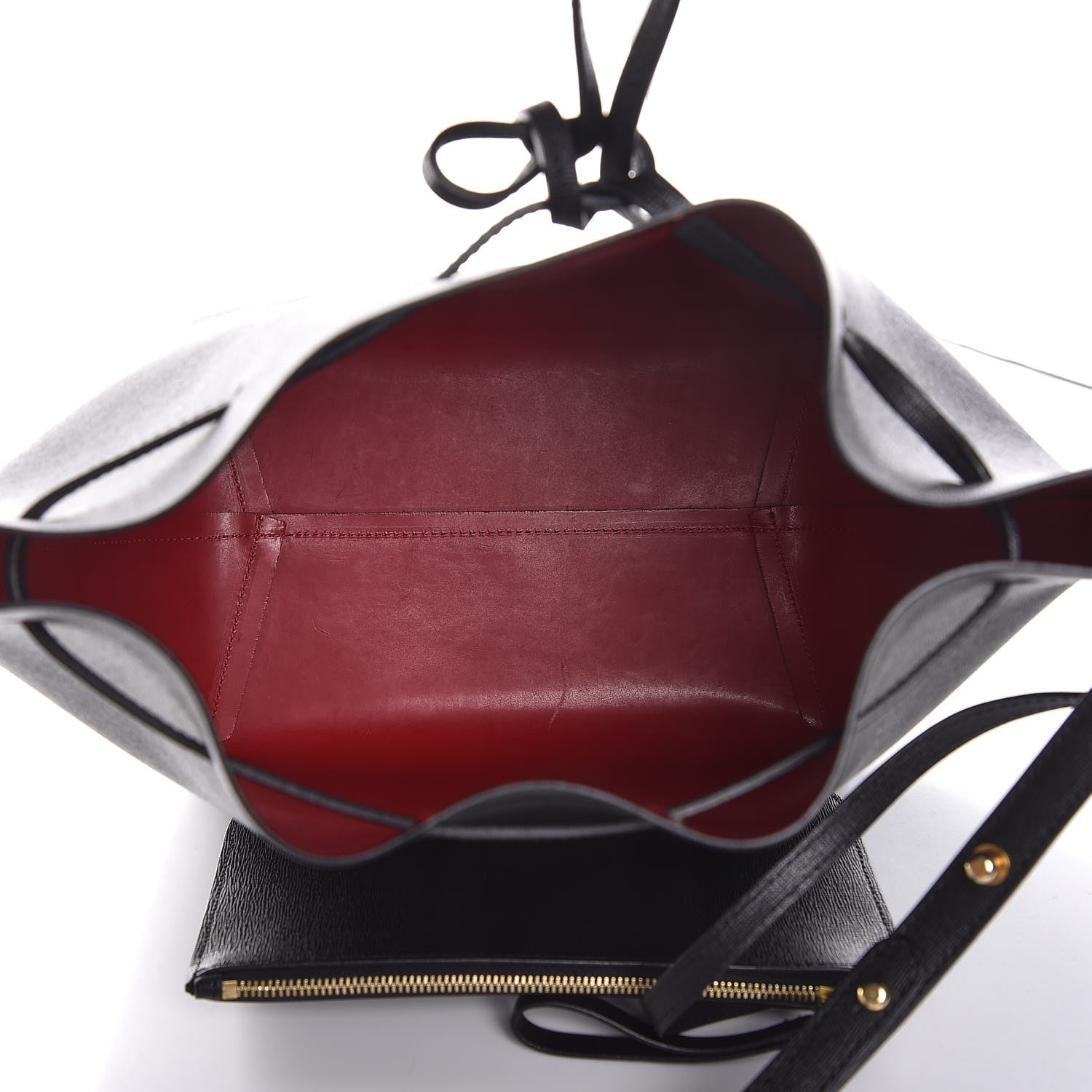 Mansur Gavriel Saffiano Bucket Bag Black Flamma 6 of 7