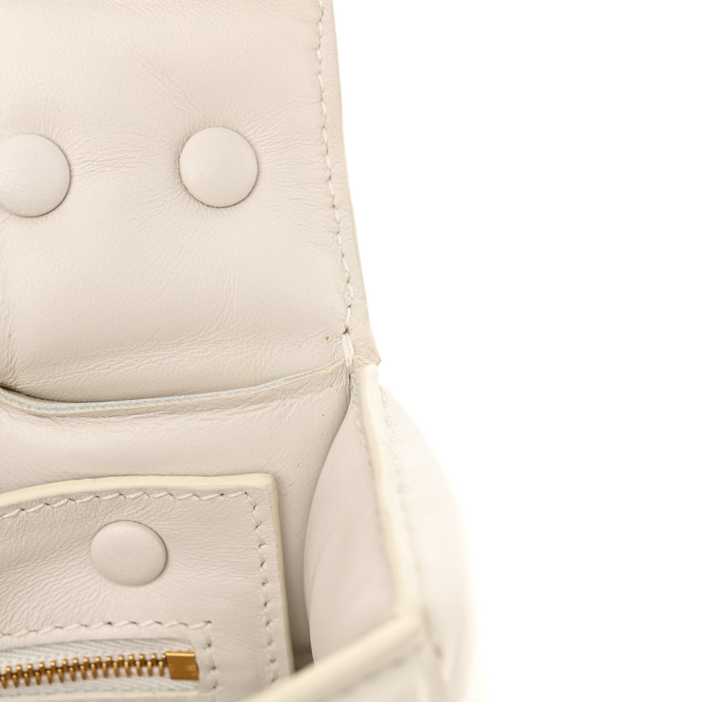 Lambskin Maxi Intreccio Padded Chain Cassette Crossbody Bag Chalk