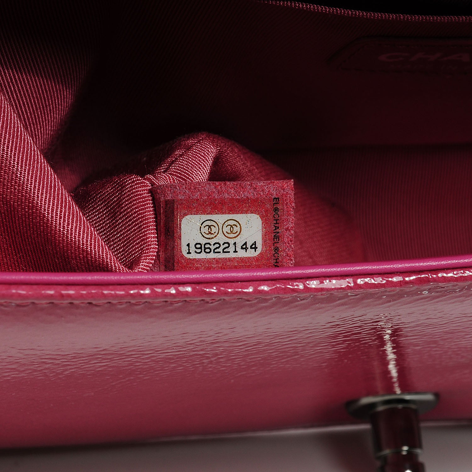 Chanel Patent Tweed Medium Boy Flap Fuchsia 7 of 8