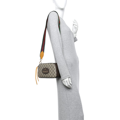 Gucci GG Supreme Monogram Web Neo Vintage Shoulder Bag Beige New Acero Crop 2 of 13