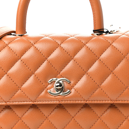 Chanel Caviar Quilted Mini Coco Handle Flap Light Brown 11 of 11