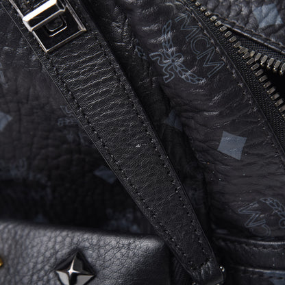 MCM Visetos Studded Small Dual Stark Backpack Black 11 of 19