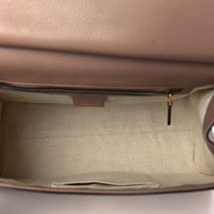 Gucci Calfskin Small Pearly GG Marmont Top Handle Bag Porcelain Rose 5 of 9