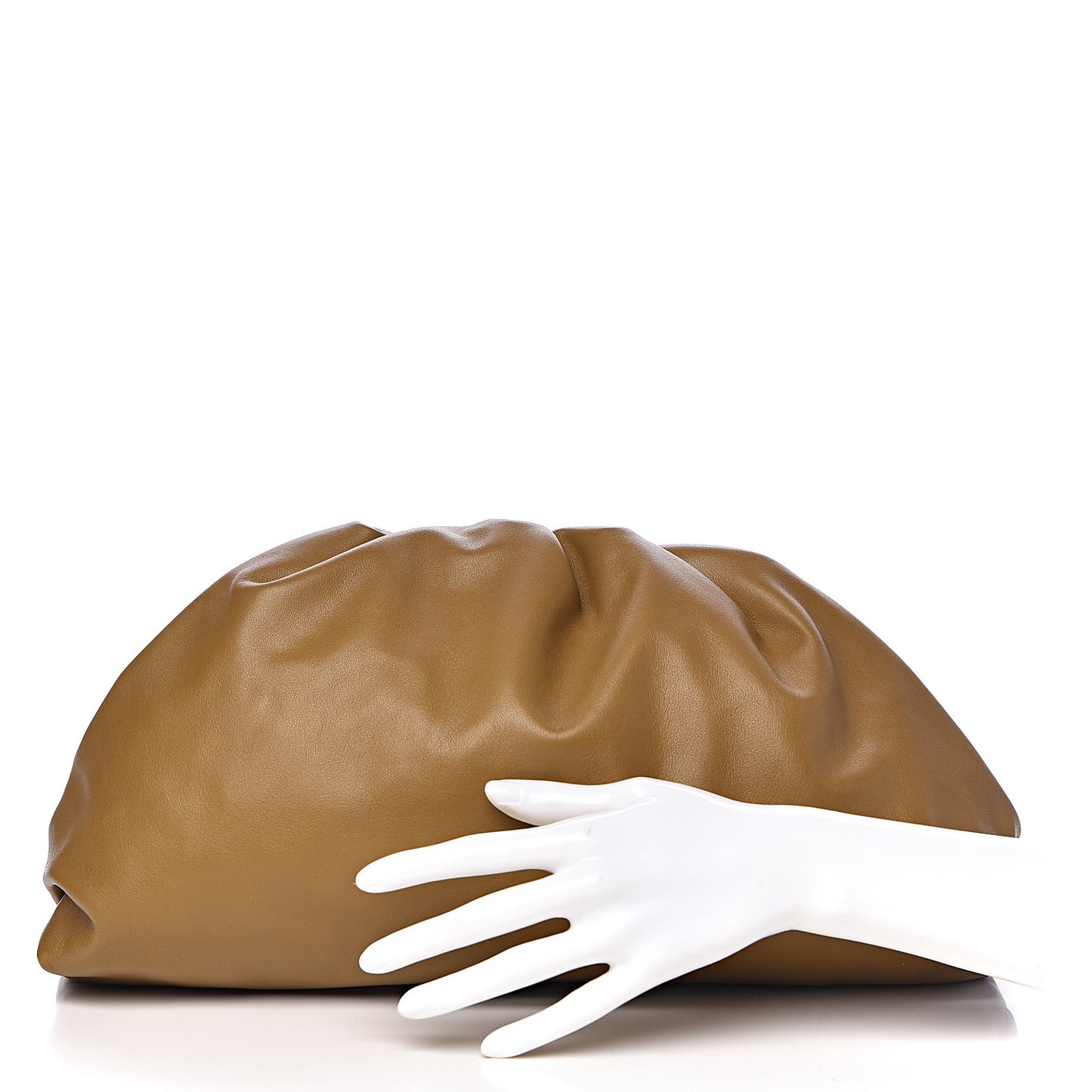 Smooth Butter Calf The Pouch Oversized Clutch Moutarde