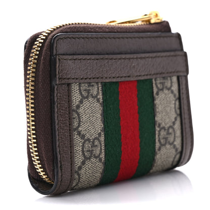 Gucci GG Supreme Monogram Web Ophidia Zip Wallet Beige New Acero 3 of 7