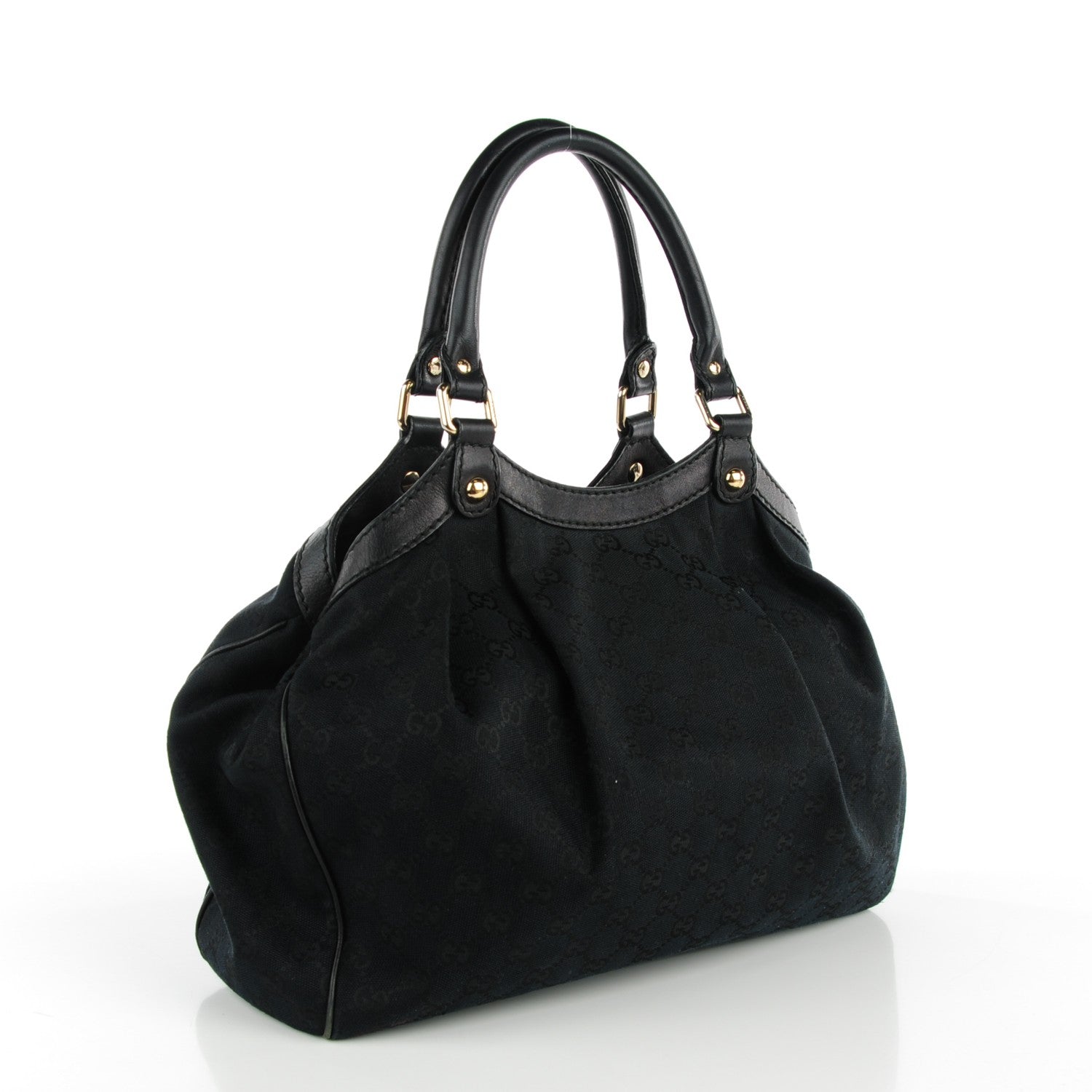 Gucci Monogram Medium Sukey Tote Black 3 of 8