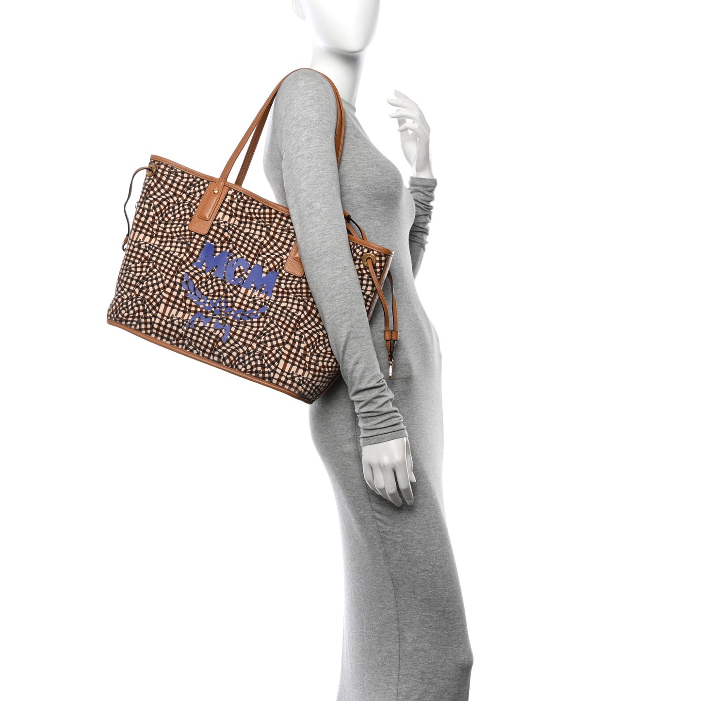 Visetos Medium Liz Reversible Shopper Tote Cognac