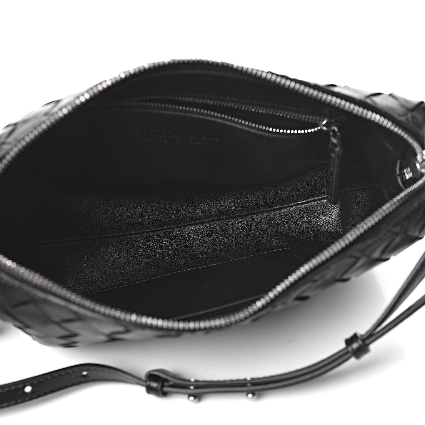 Nappa Intrecciato Crossbody Black