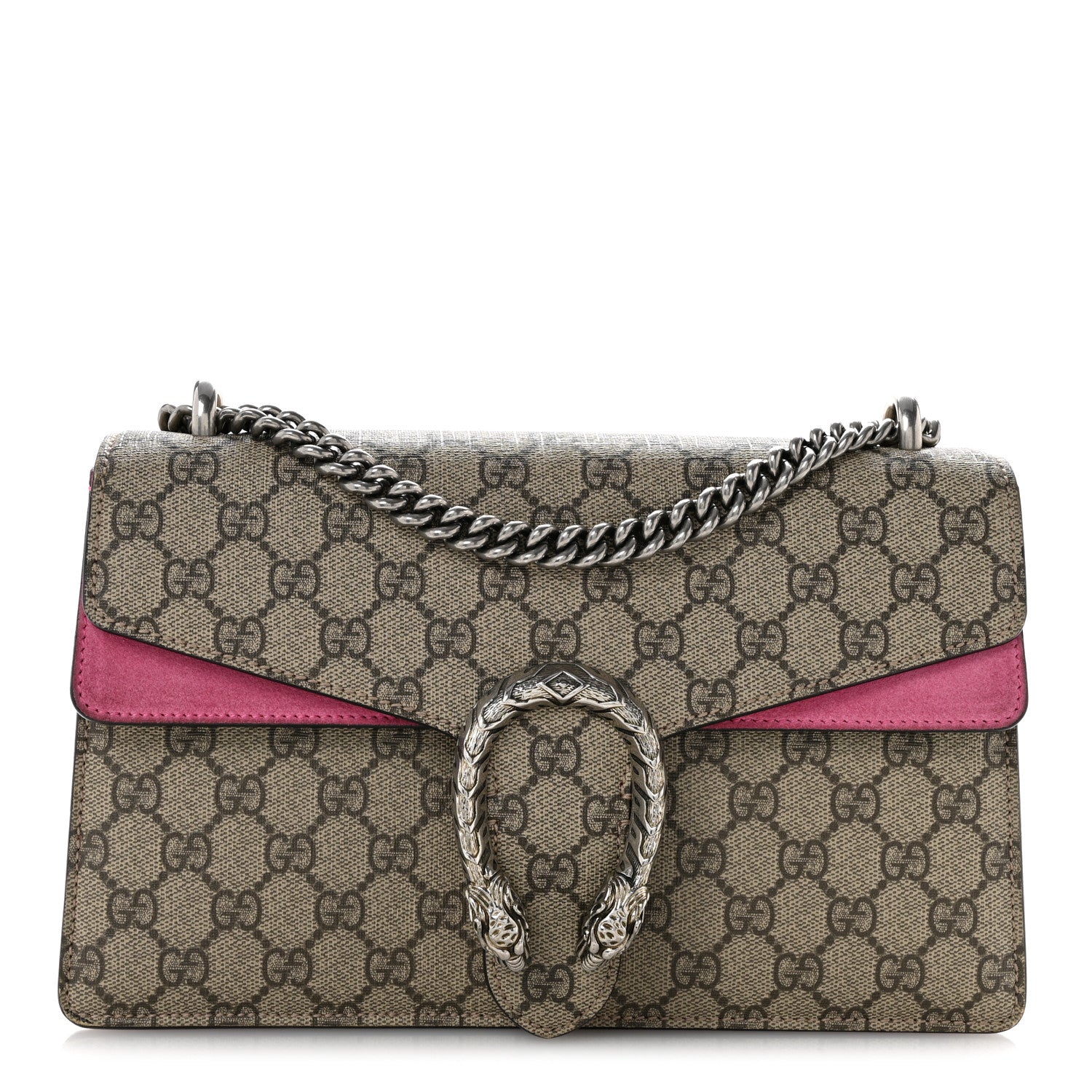 Gucci GG Supreme Monogram Small Dionysus Shoulder Bag Pink 1 of 13