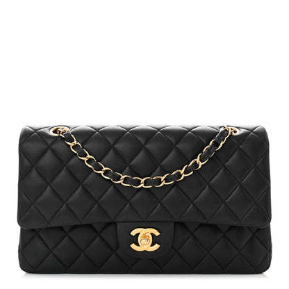 Chanel Lambskin Quilted Medium Double Flap Black 1 of 14