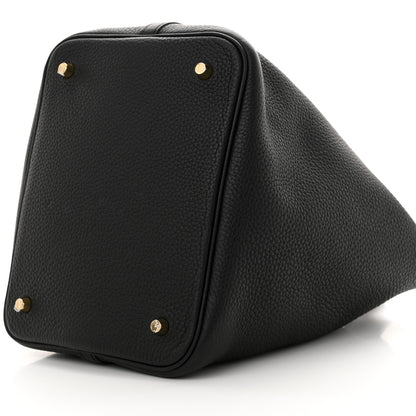 Hermes Taurillon Clemence Picotin Lock 22 MM Black 10 of 11
