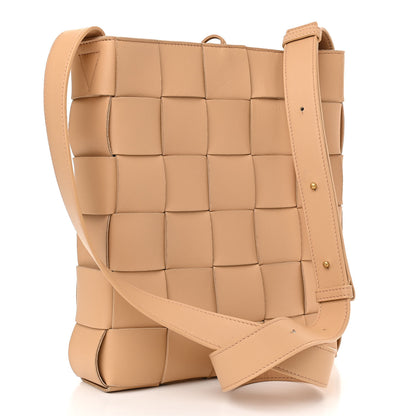 Bottega Veneta Lambskin Maxi Intrecciato Cassette Messenger Almond 3 of 16