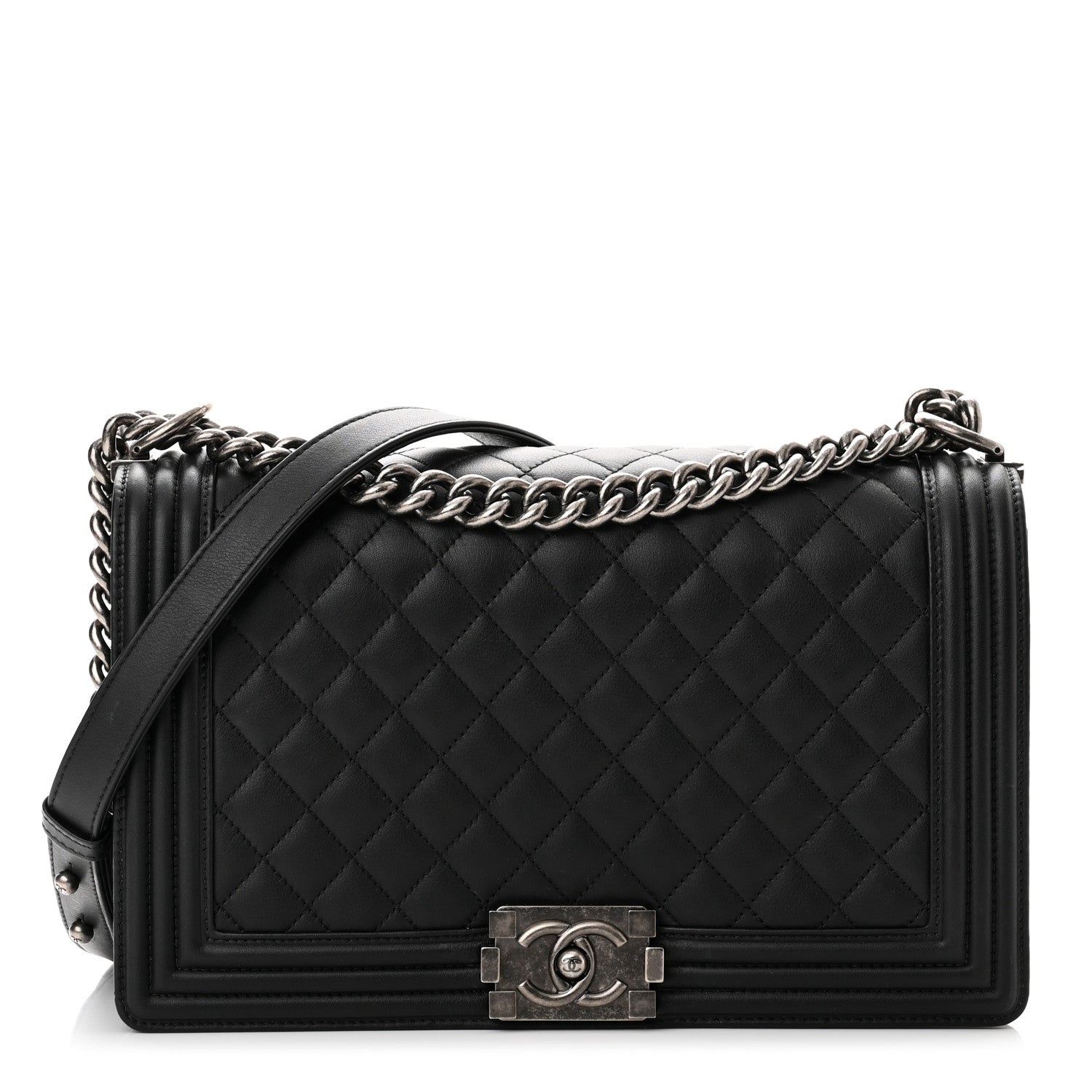 Chanel Calfskin Quilted New Medium Boy Flap Black 1 of 9