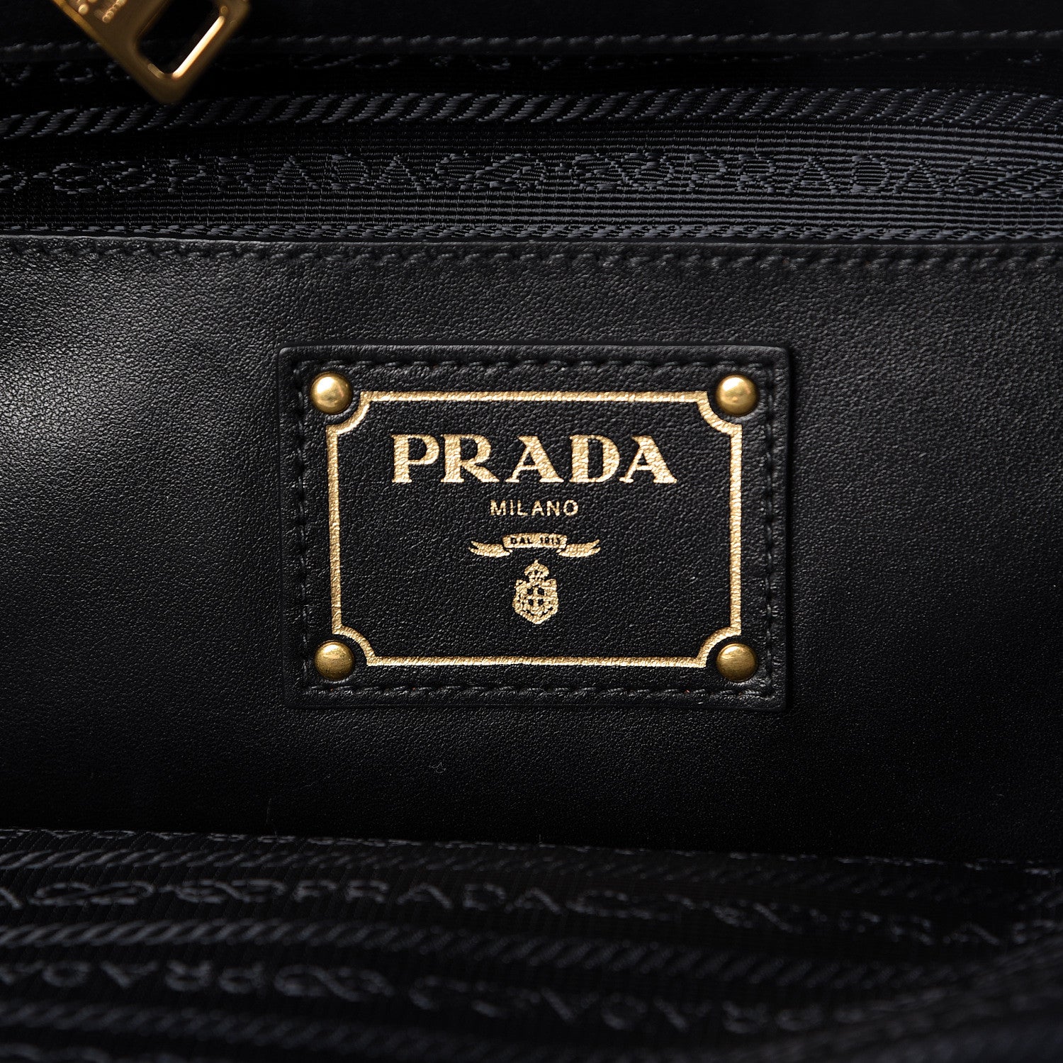 Prada Soft Calf Tote Black 7 of 11
