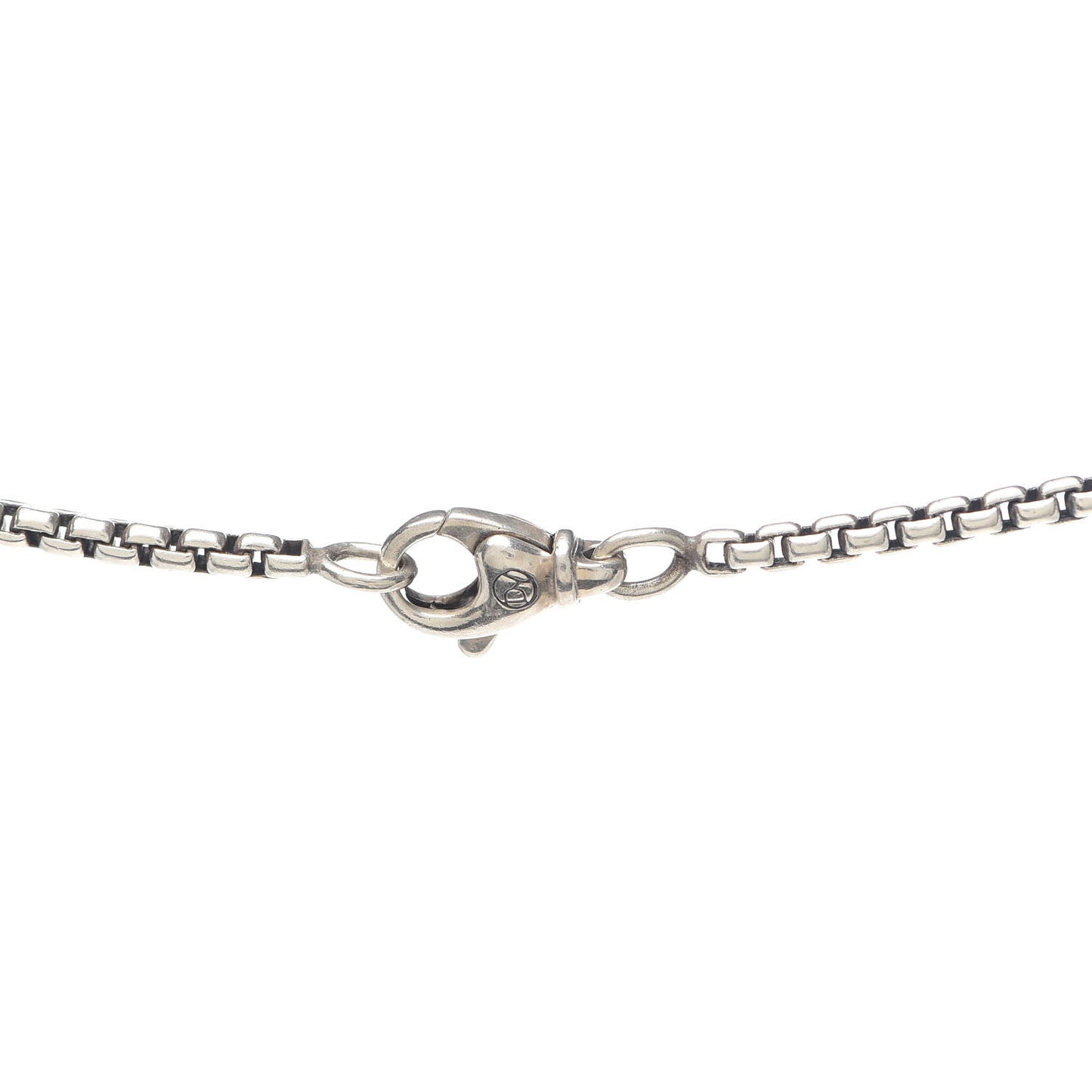 Sterling Silver Mens Small Dog Tag Pendant Necklace