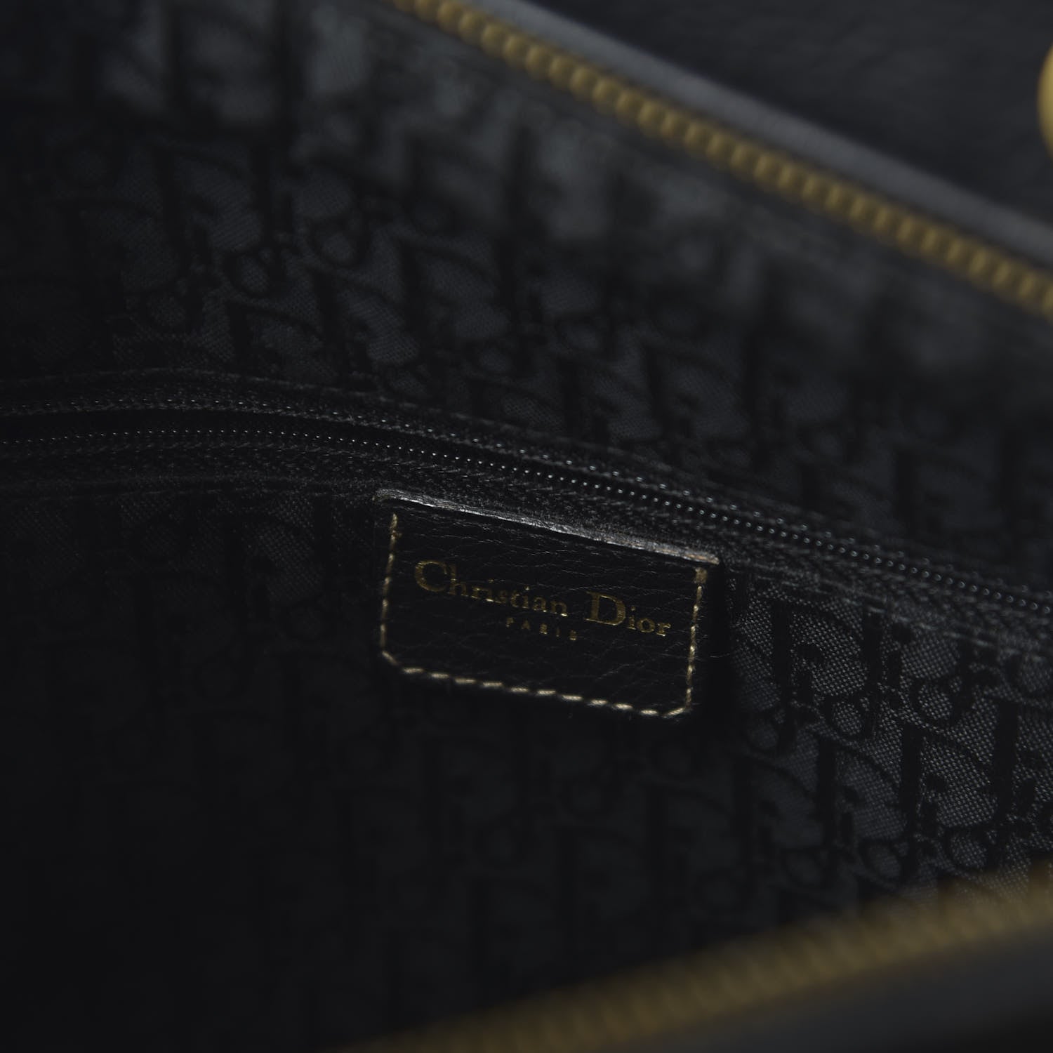 Christian Dior Grained Calfskin Large Lady Dior Black 8 of 10