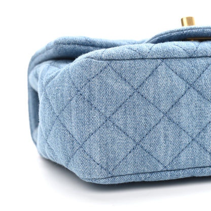 Chanel Denim Quilted Mini Pearl Crush Flap Blue 8 of 9