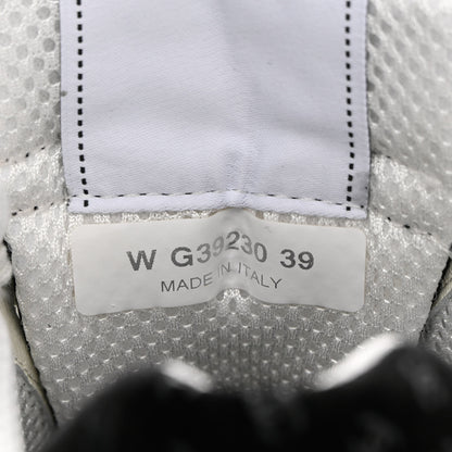 Chanel Nylon Suede Calfskin Printed CC Sneakers 39 White Black 6 of 11
