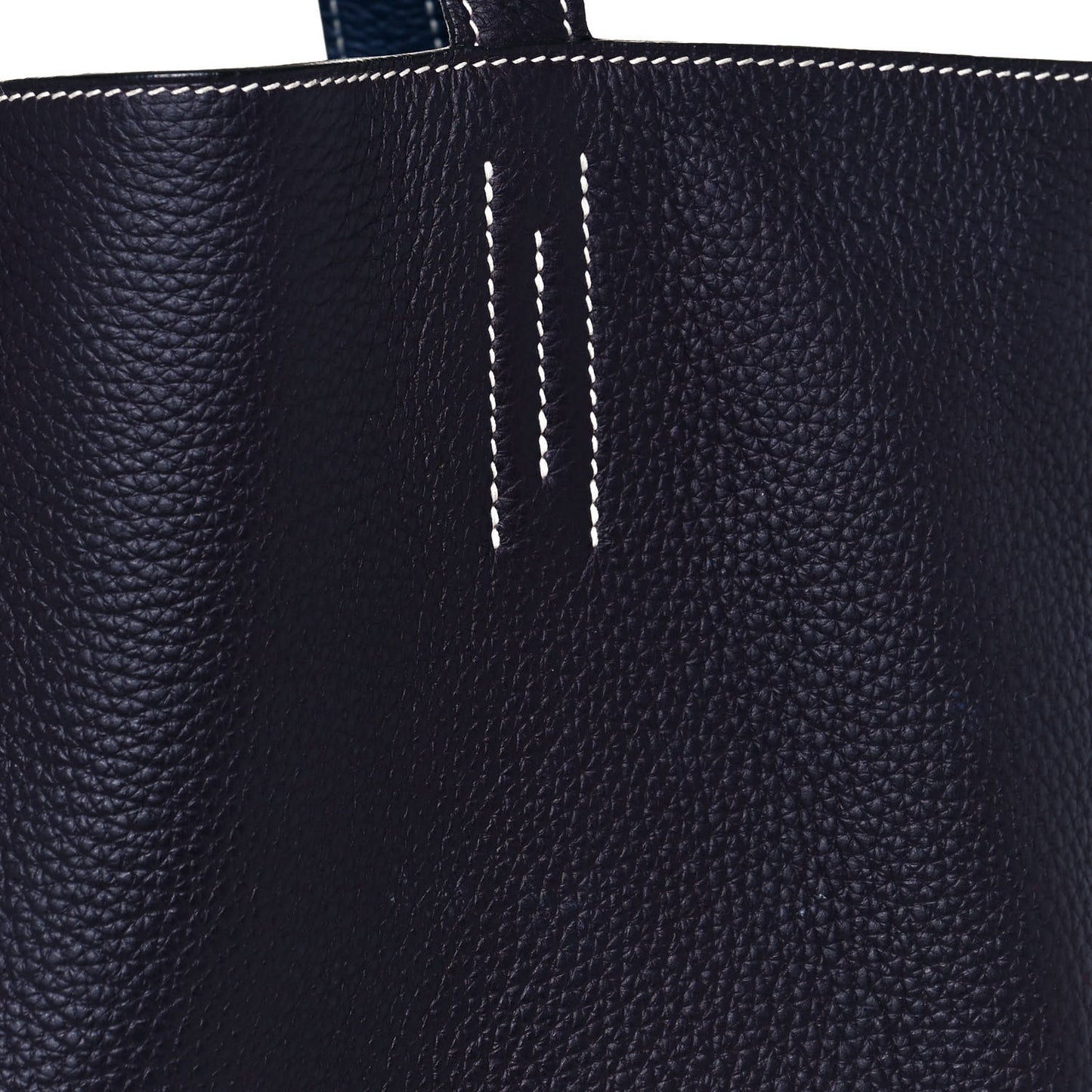 Taurillon Clemence Double Sens 36 Reversible Tote Bleu Saphir Prune