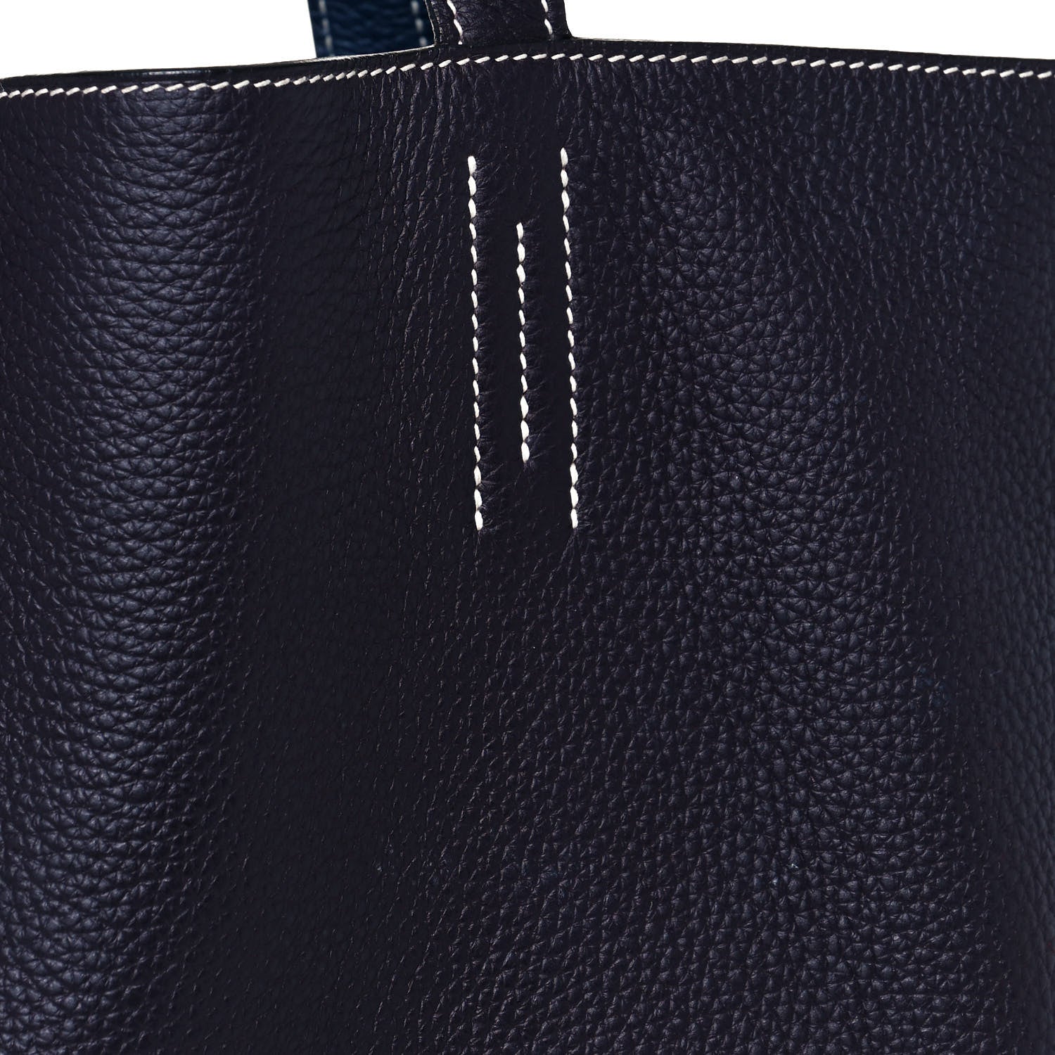 Hermes Taurillon Clemence Double Sens 36 Reversible Tote Bleu Saphir Prune 15 of 18