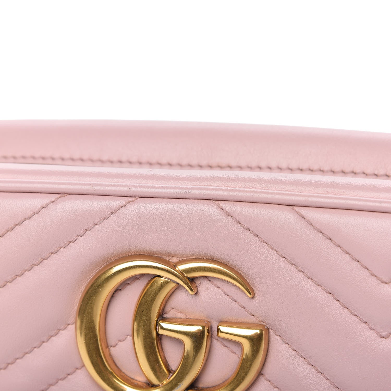 Gucci Calfskin Matelasse Small GG Marmont Chain Shoulder Bag Perfect Pink 12 of 12