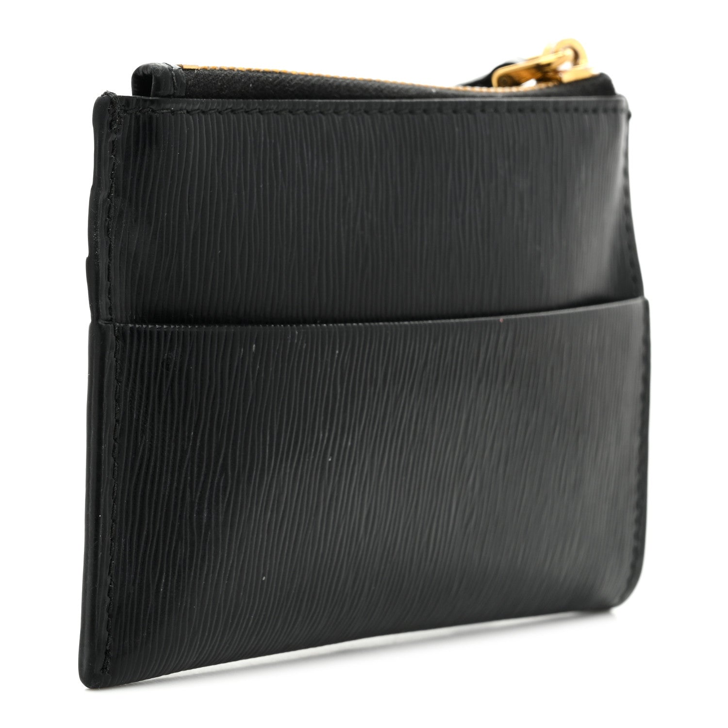 Prada Vitello Move Zip Top Card Holder Wallet Black 3 of 9