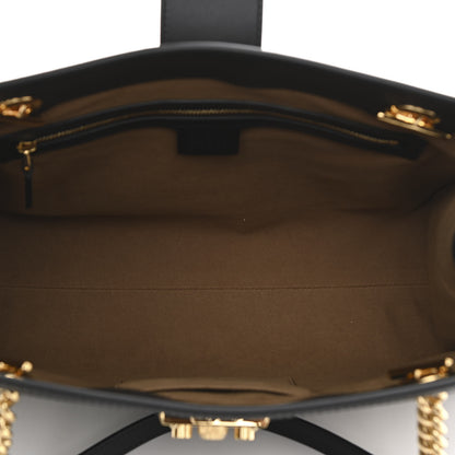 Gucci GG Supreme Monogram Medium Padlock Tote Black 5 of 11