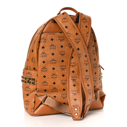MCM Visetos Medium Side Studs Stark Backpack Cognac 2 of 7