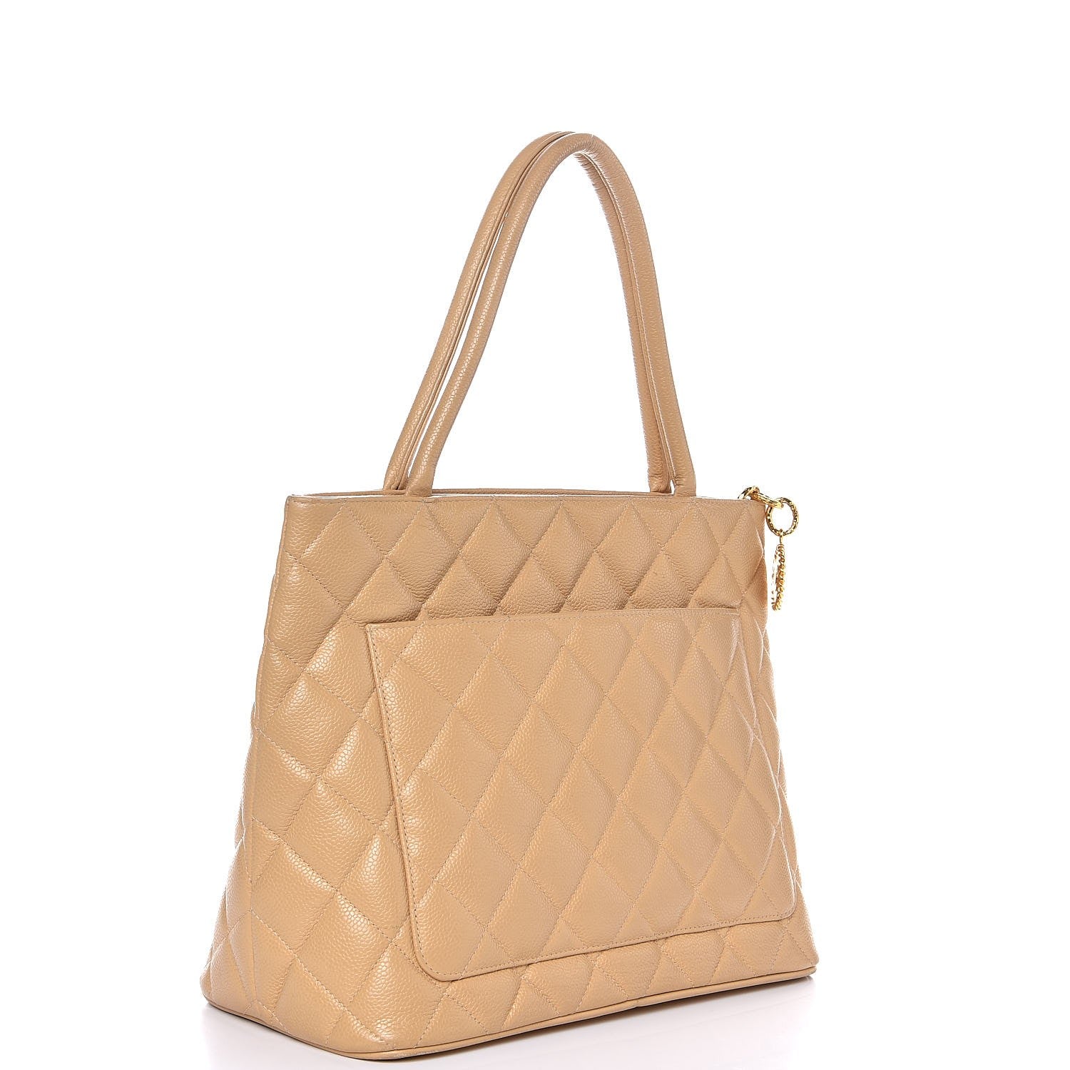 Chanel Caviar Quilted Medallion Tote Beige 3 of 12