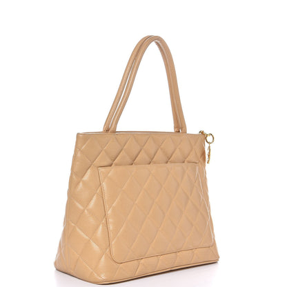 Chanel Caviar Quilted Medallion Tote Beige 3 of 12