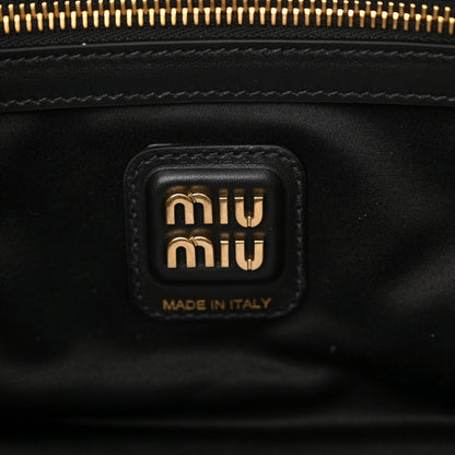 Miu Miu Calfskin Softy Medium Beau Top Handle Bag Black 6 of 9
