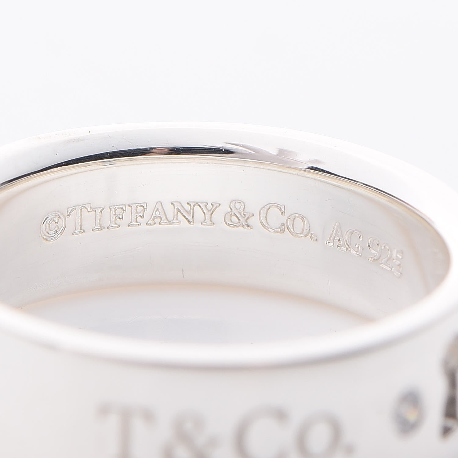 Tiffany Sterling Silver Diamond Locks Ring 53 6.25 7 of 9