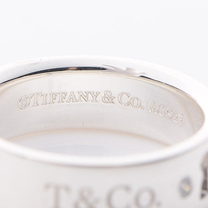 Tiffany Sterling Silver Diamond Locks Ring 53 6.25 7 of 9
