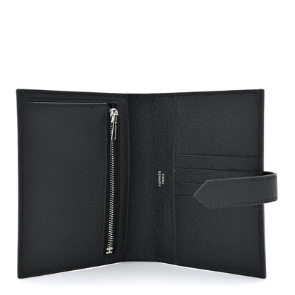 Hermes Epsom Bearn Compact Wallet Black 5 of 9