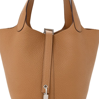 Hermes Taurillon Clemence Picotin Lock 18 PM Biscuit 8 of 11