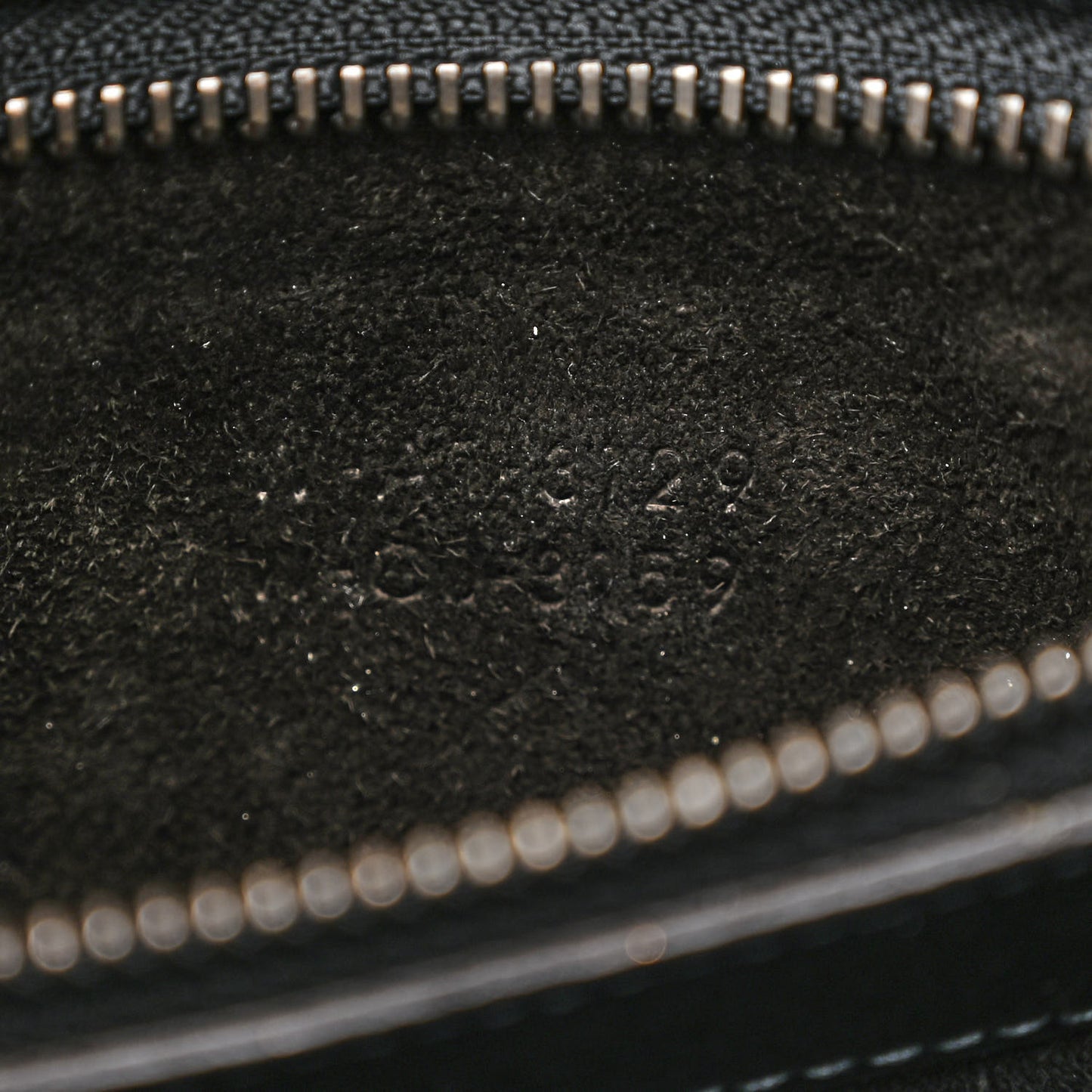 Drummed Calfskin Micro Luggage Black