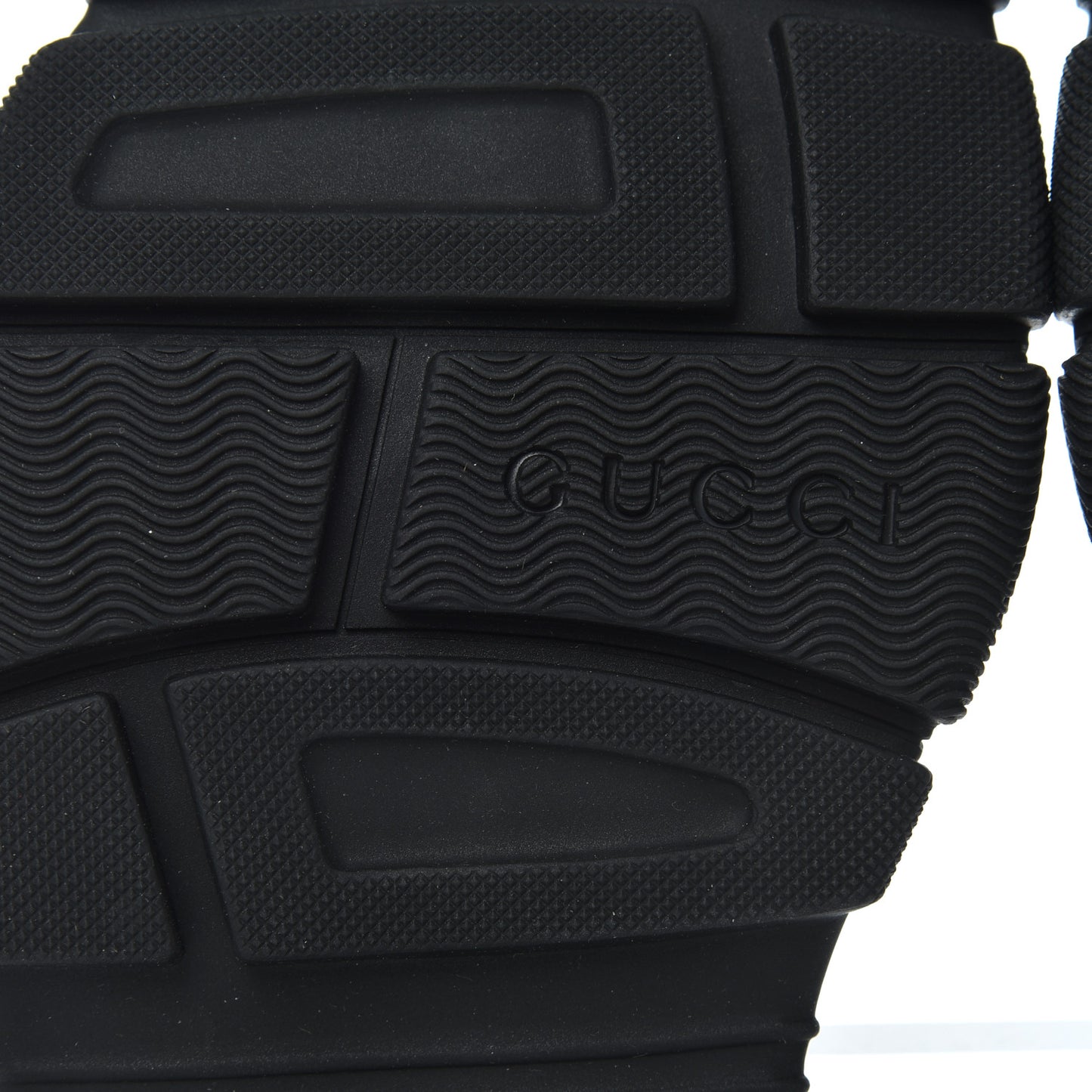 Nappa Grosgrain Logo Mens Velcro Chunky Slide Sandals 6 Black