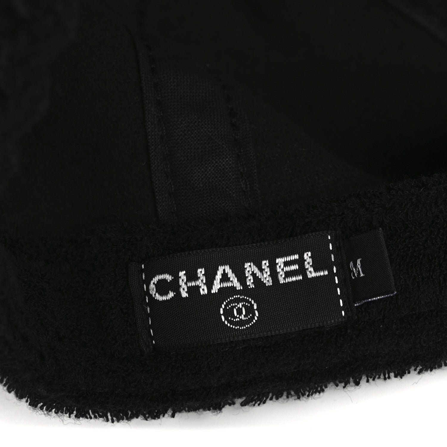 Chanel Terry Cotton CC Logo Hat Cap M Black 8 of 11