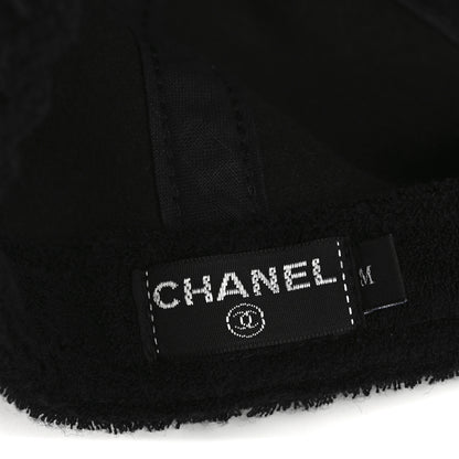 Chanel Terry Cotton CC Logo Hat Cap M Black 8 of 11