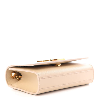 Saint Laurent Grain De Poudre Small Monogram Kate Satchel Nude Powder 3 of 9