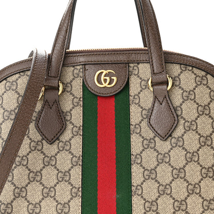 Gucci GG Supreme Monogram Web Medium Ophidia Top Handle Dome Bag Brown 8 of 10