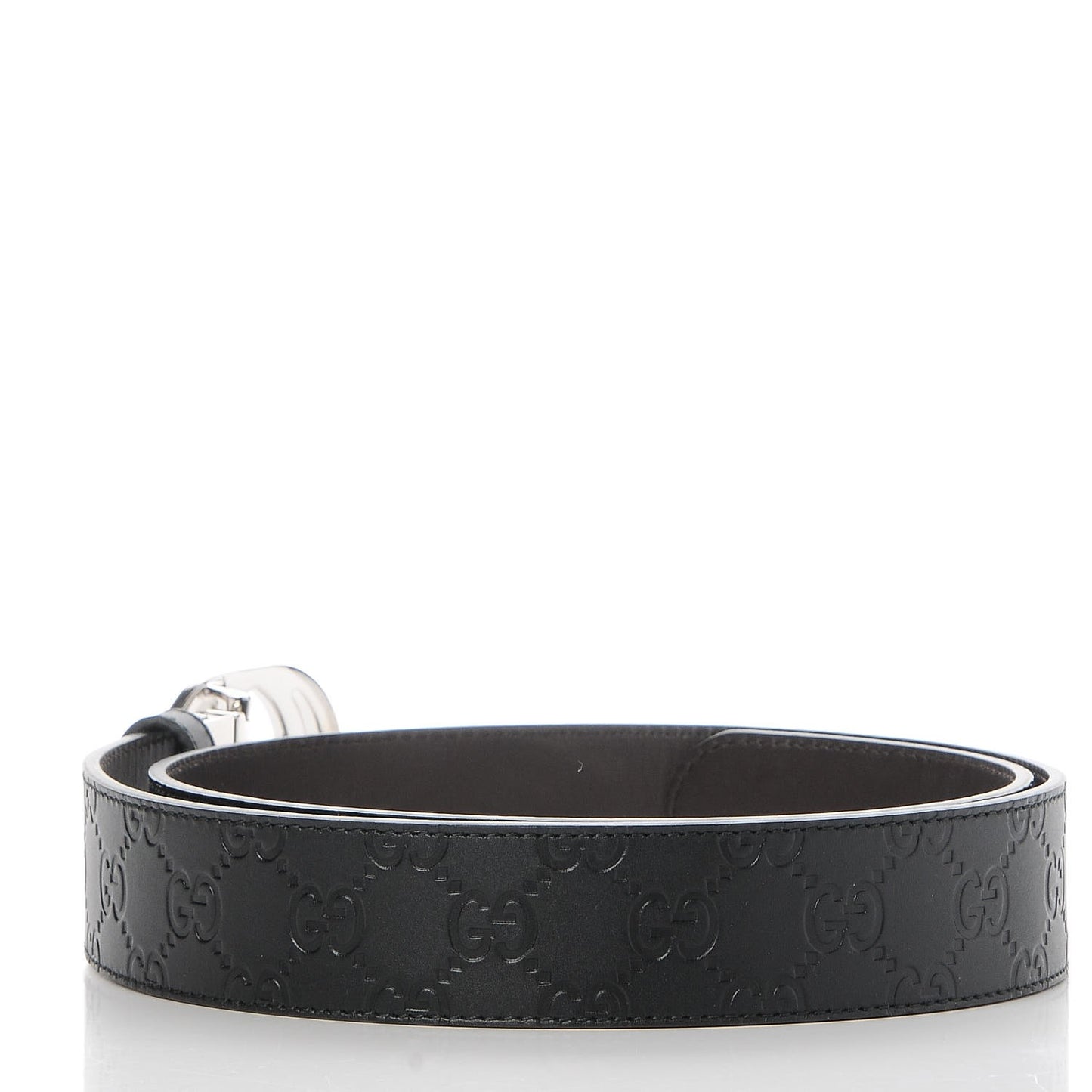Guccissima Interlocking G Reversible Belt 90 36 Black Brown