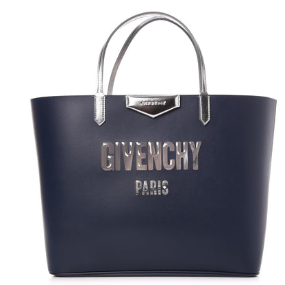 Givenchy Calfskin Large Antigona Tote Night Blue Silver 1 of 7