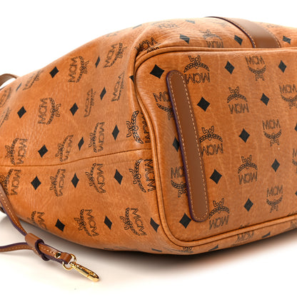 MCM Visetos Medium Liz Reversible Shopper Tote Cognac 14 of 17