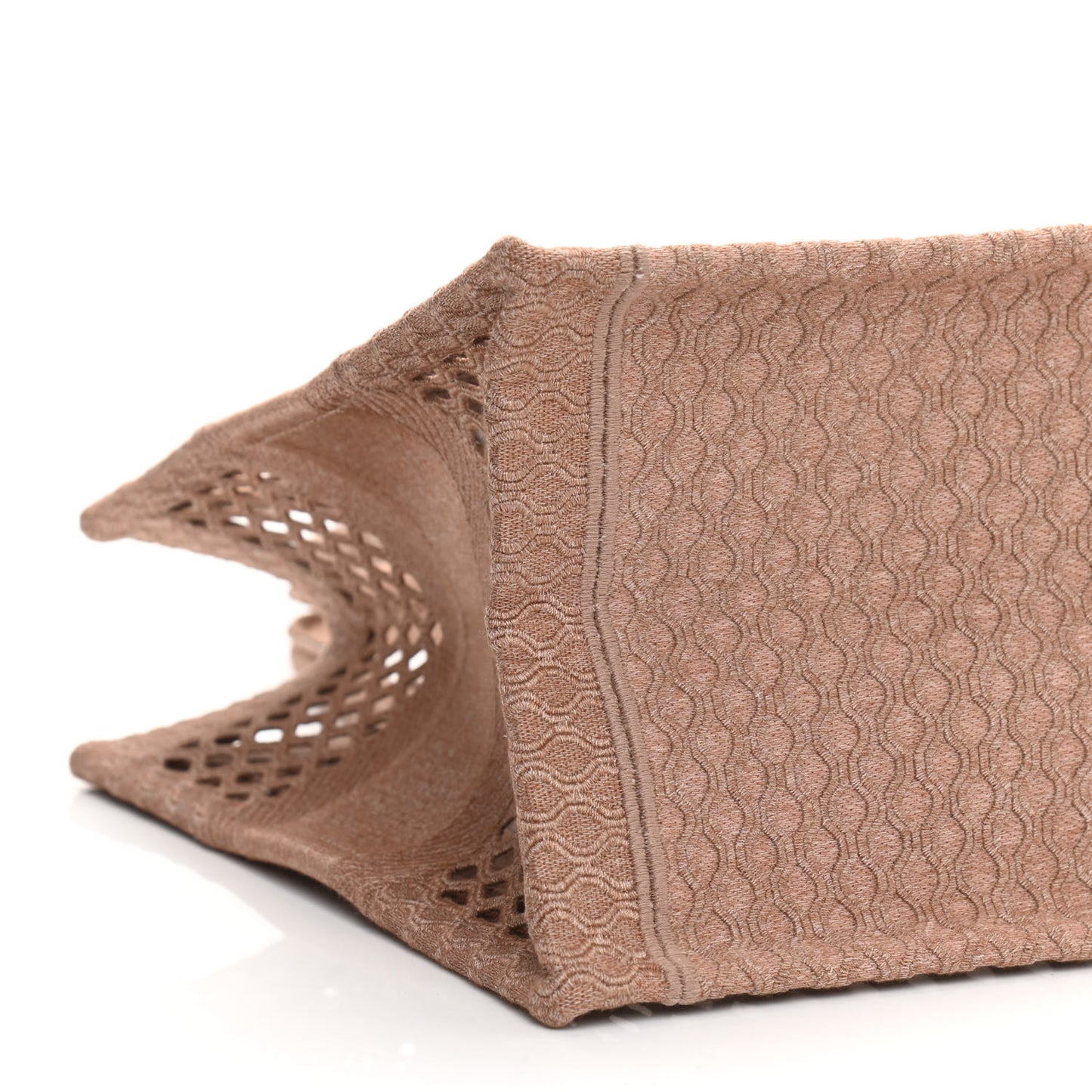 Mesh Embroidered Medium Book Tote Clay