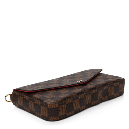 Louis Vuitton Damier Ebene Pochette Felicie Chain Wallet 5 of 7