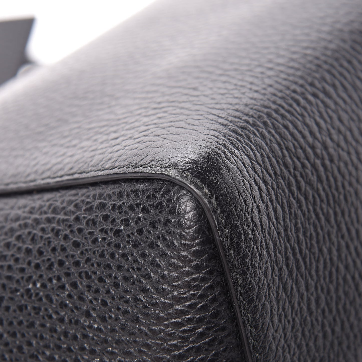 Pebbled Calfskin Small Swing Tote Black